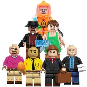 Breaking Bad Minifigure Set - 7 Custom Building Block Collectible Figures